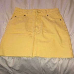 Yellow Jean Skirt from TopShop, Size US 4